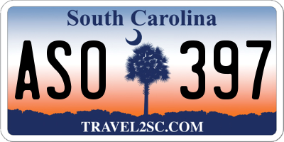 SC license plate ASO397