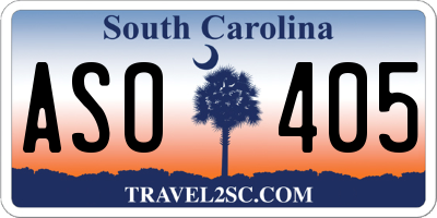 SC license plate ASO405