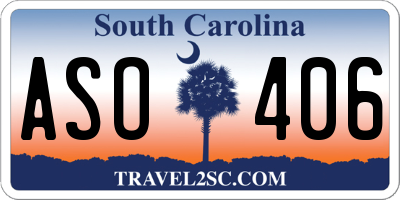 SC license plate ASO406