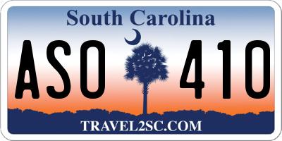 SC license plate ASO410