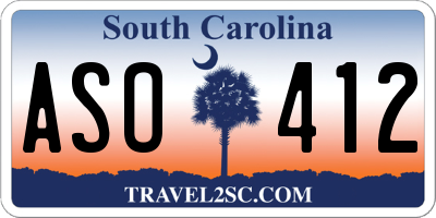 SC license plate ASO412