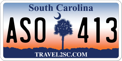 SC license plate ASO413