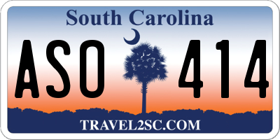 SC license plate ASO414