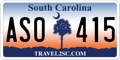 SC license plate ASO415