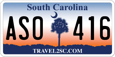 SC license plate ASO416