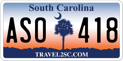 SC license plate ASO418