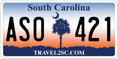 SC license plate ASO421