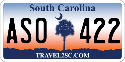 SC license plate ASO422