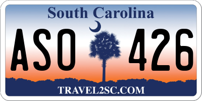 SC license plate ASO426