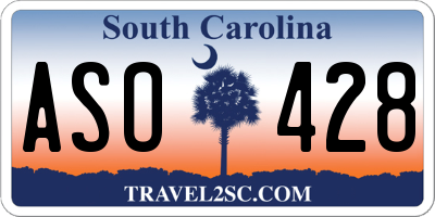 SC license plate ASO428