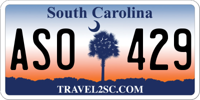 SC license plate ASO429
