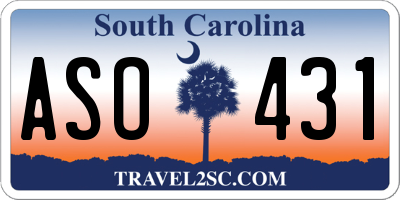 SC license plate ASO431