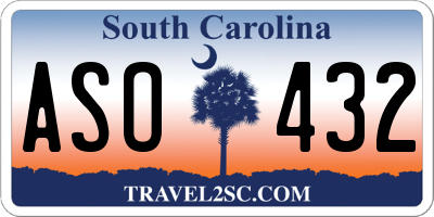 SC license plate ASO432