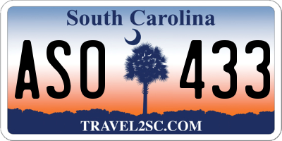 SC license plate ASO433