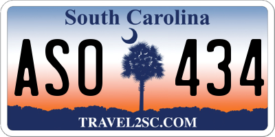 SC license plate ASO434