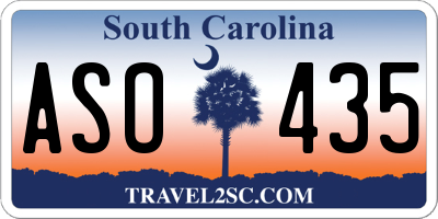 SC license plate ASO435
