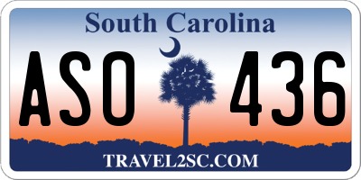 SC license plate ASO436