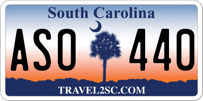 SC license plate ASO440