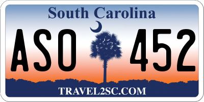 SC license plate ASO452