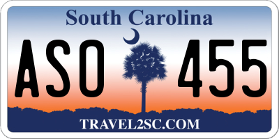 SC license plate ASO455