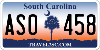 SC license plate ASO458