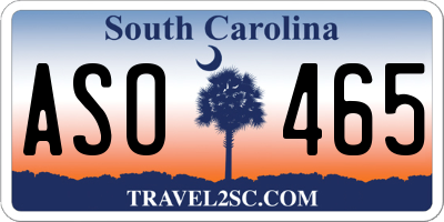 SC license plate ASO465