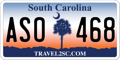 SC license plate ASO468