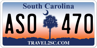 SC license plate ASO470