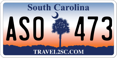 SC license plate ASO473