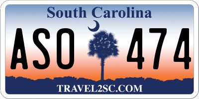 SC license plate ASO474