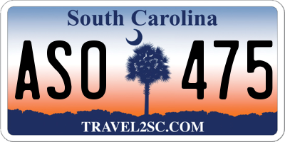 SC license plate ASO475