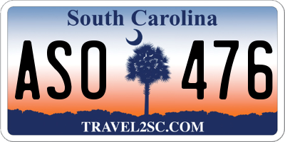 SC license plate ASO476