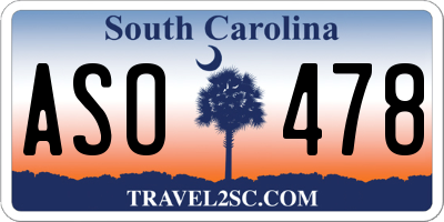 SC license plate ASO478