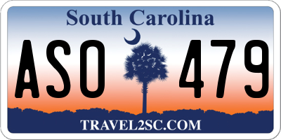 SC license plate ASO479