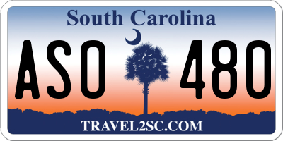 SC license plate ASO480