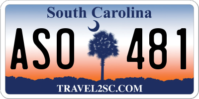SC license plate ASO481
