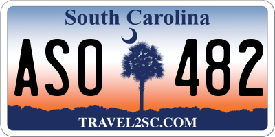 SC license plate ASO482