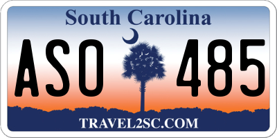SC license plate ASO485