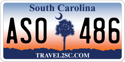 SC license plate ASO486
