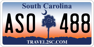 SC license plate ASO488