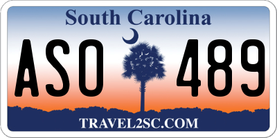 SC license plate ASO489