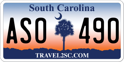 SC license plate ASO490