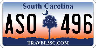 SC license plate ASO496