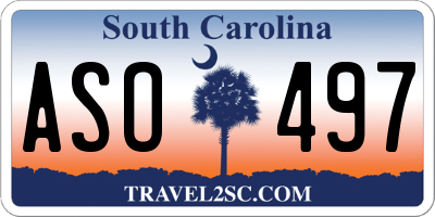 SC license plate ASO497