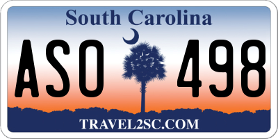 SC license plate ASO498