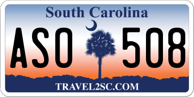 SC license plate ASO508