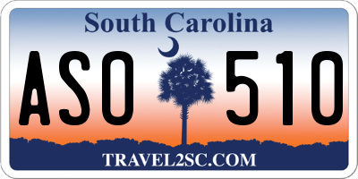 SC license plate ASO510