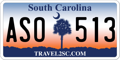 SC license plate ASO513