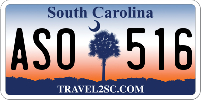 SC license plate ASO516