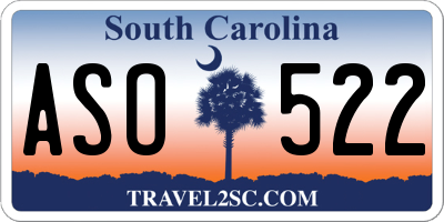 SC license plate ASO522
